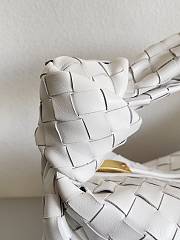 Kitlife Bottega Veneta Small Intrecciato White Leather Shoulder Bag 690225 36x21x13cm - 3