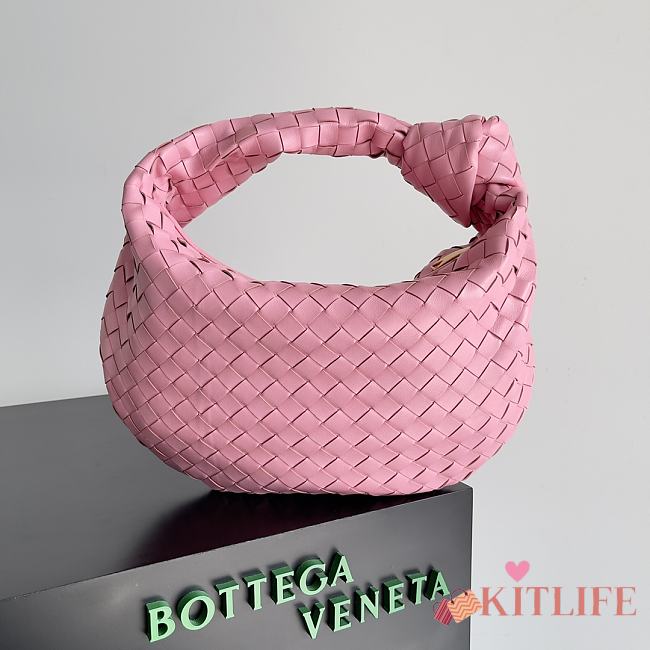 Kitlife Bottega Veneta Small Intrecciato Pink Leather Shoulder Bag 690225 36x21x13cm  - 1