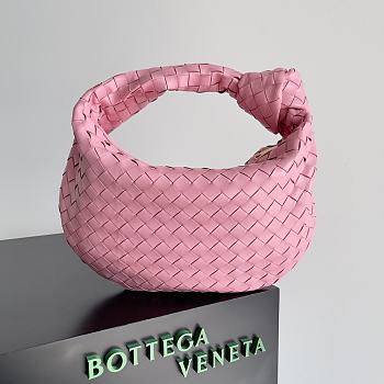Kitlife Bottega Veneta Small Intrecciato Pink Leather Shoulder Bag 690225 36x21x13cm 