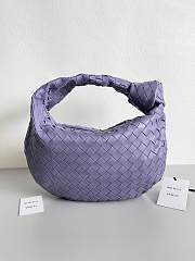 Kitlife Bottega Veneta Small Intrecciato Purple Leather Shoulder Bag 690225 36x21x13cm - 1