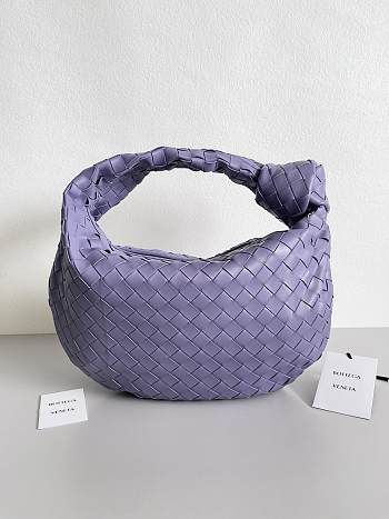 Kitlife Bottega Veneta Small Intrecciato Purple Leather Shoulder Bag 690225 36x21x13cm