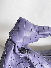 Kitlife Bottega Veneta Small Intrecciato Purple Leather Shoulder Bag 690225 36x21x13cm - 4