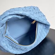 Kitlife Bottega Veneta Small Intrecciato Blue Leather Shoulder Bag 690225 36x21x13cm - 5