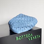 Kitlife Bottega Veneta Small Intrecciato Blue Leather Shoulder Bag 690225 36x21x13cm - 4