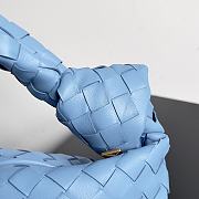 Kitlife Bottega Veneta Small Intrecciato Blue Leather Shoulder Bag 690225 36x21x13cm - 3