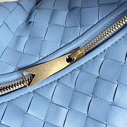 Kitlife Bottega Veneta Small Intrecciato Blue Leather Shoulder Bag 690225 36x21x13cm - 2