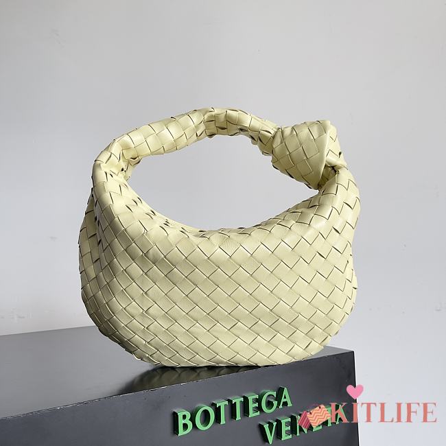 Kitlife Bottega Veneta Small Intrecciato Light Yellow Leather Shoulder Bag 690225 36x21x13cm - 1
