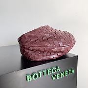 Kitlife Bottega Veneta Small Intrecciato Burgundy Leather Shoulder Bag 690225 36x21x13cm  - 4