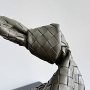 Kitlife Bottega Veneta Small Intrecciato Green Olive Leather Shoulder Bag 690225 36x21x13cm  - 5