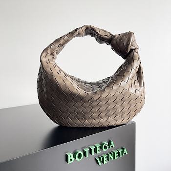 Kitlife Bottega Veneta Small Intrecciato Taupe Grey Leather Shoulder Bag 690225 36x21x13cm 
