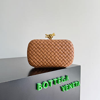 Kitlife Bottega Veneta Knot Clutch Brown 717622 20.5x6x12.5cm 