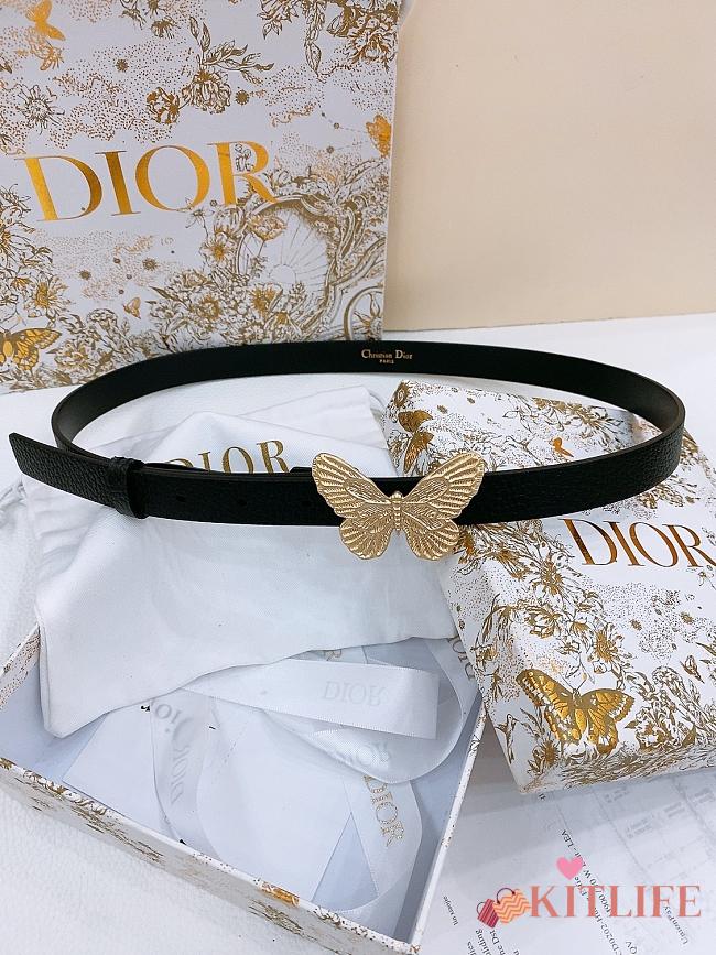 Kitlife Dior Métamorphose Belt Black With Gold Hardware 2cm - 1