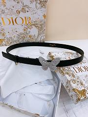 Kitlife Dior Métamorphose Belt Black With Silver Hardware 2cm - 1