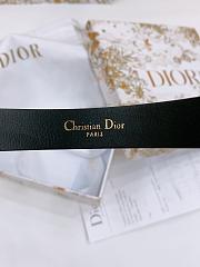 Kitlife Dior Métamorphose Belt Black With Silver Hardware 2cm - 6