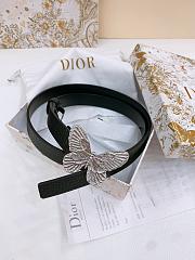 Kitlife Dior Métamorphose Belt Black With Silver Hardware 2cm - 5