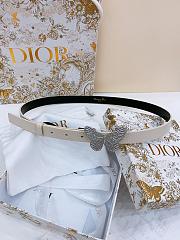 Kitlife Dior Métamorphose Belt White With Silver Hardware 2cm  - 1