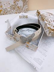 Kitlife Dior Métamorphose Belt White With Silver Hardware 2cm  - 6