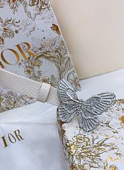 Kitlife Dior Métamorphose Belt White With Silver Hardware 2cm  - 2