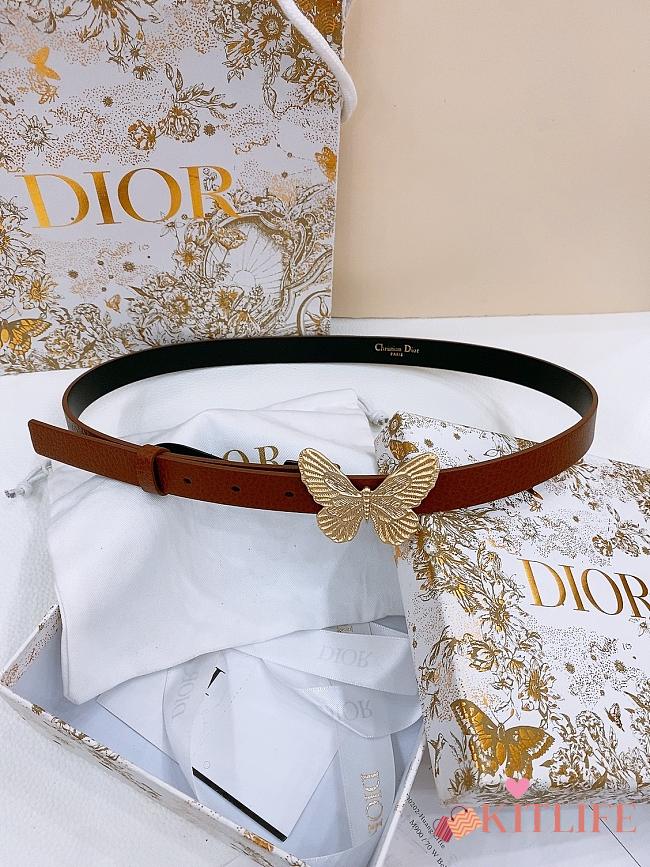 Kitlife Dior Métamorphose Belt Brown With Gold Hardware 2cm  - 1