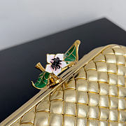 Kitlife Bottega Veneta Knot Flower Metallic Leather Minaudiere Bag 826183 19x11.5x5cm - 5