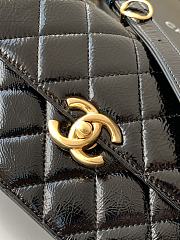 Kitlife Chanel Large Flap Bag Black Glossy Lambskin & Gold Plated Metal AS5642 18×30×5cm - 4