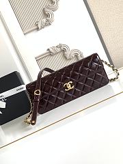 Kitlife Chanel Large Flap Bag Burgundy Glossy Lambskin & Gold Plated Metal AS5642 18×30×5cm - 1