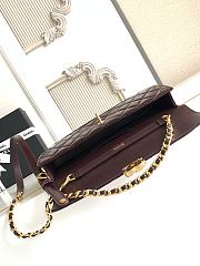 Kitlife Chanel Large Flap Bag Burgundy Glossy Lambskin & Gold Plated Metal AS5642 18×30×5cm - 3