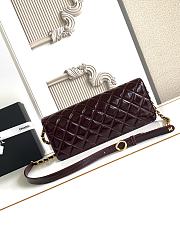Kitlife Chanel Large Flap Bag Burgundy Glossy Lambskin & Gold Plated Metal AS5642 18×30×5cm - 2