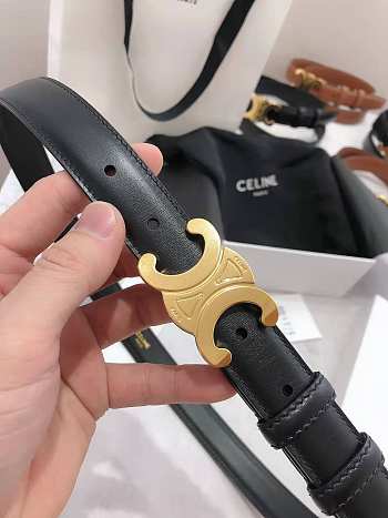 Kitlife Celine Triomphe Belt Black 25mm