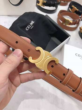 Kitlife Celine Triomphe Belt Brown 25mm 