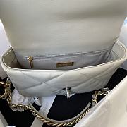 Kitlife Chanel 19 Medium Flap Bag Cream Silver Buckle AS1160 26x9x16cm  - 5