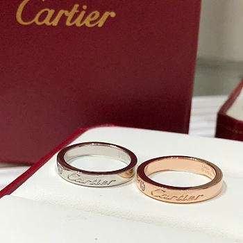 Kitlife Cartier C De Cartier Wedding Ring in Rose Gold / Silver