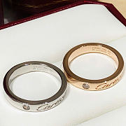 Kitlife Cartier C De Cartier Wedding Ring in Rose Gold / Silver - 3