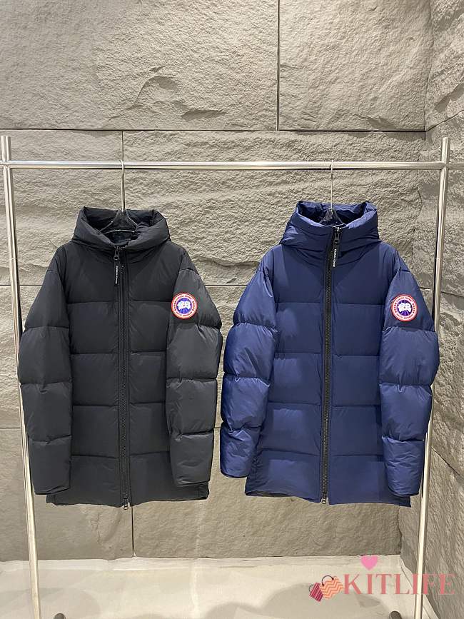 Kitlife Canada Goose Lawrence Men Down Jacket in Black / Dark Blue - 1