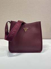 Kitlife Prada Medium Burgundy Leather Shoulder Bag 1BC073 30x28x12cm  - 1