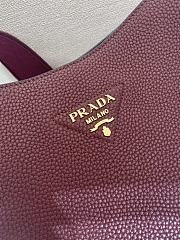 Kitlife Prada Medium Burgundy Leather Shoulder Bag 1BC073 30x28x12cm  - 6
