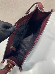 Kitlife Prada Medium Burgundy Leather Shoulder Bag 1BC073 30x28x12cm  - 5