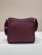 Kitlife Prada Medium Burgundy Leather Shoulder Bag 1BC073 30x28x12cm  - 4