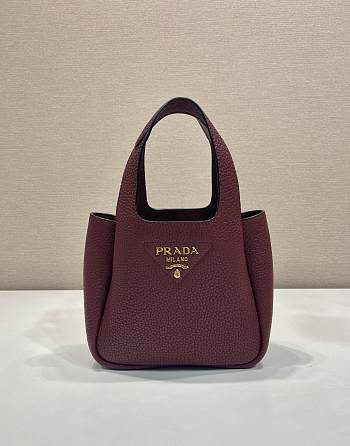 Kitlife Prada Tote Bag Burgundy 1BG335 25x21.5x14cm 