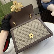 Kitlife Gucci Queen Margaret Bee Bag Brown 25.5x17.5x13cm - 2