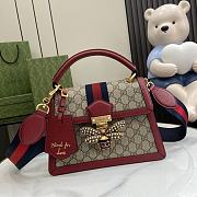 Kitlife Gucci Queen Margaret Bee Bag Red 25.5x17.5x13cm - 1