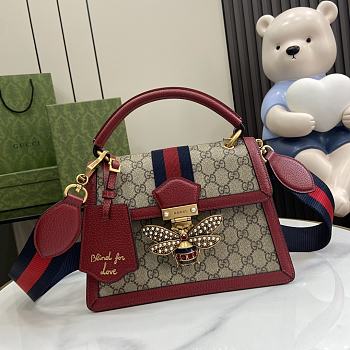 Kitlife Gucci Queen Margaret Bee Bag Red 25.5x17.5x13cm