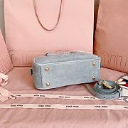 Kitlife Miu Miu Powder Grey Suede Arcadie Bag 5BB142 22x10.5x7.5cm - 6