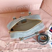 Kitlife Miu Miu Powder Grey Suede Arcadie Bag 5BB142 22x10.5x7.5cm - 4