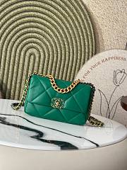 Kitlife Chanel 19 Medium Flap Bag Green AS1160 26x9x16cm - 1