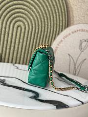 Kitlife Chanel 19 Medium Flap Bag Green AS1160 26x9x16cm - 6