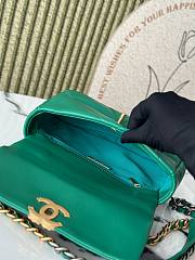 Kitlife Chanel 19 Medium Flap Bag Green AS1160 26x9x16cm - 4