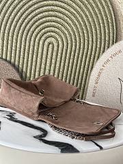 Kitlife Chanel Ultra Soft Suede Calfskin Large Natural Beauty Flap Black Brown 34x25x10cm - 2