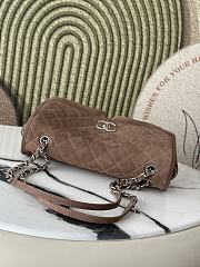 Kitlife Chanel Ultra Soft Suede Calfskin Large Natural Beauty Flap Black Brown 34x25x10cm - 3