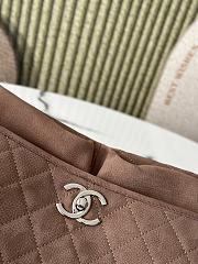 Kitlife Chanel Ultra Soft Suede Calfskin Large Natural Beauty Flap Black Brown 34x25x10cm - 6